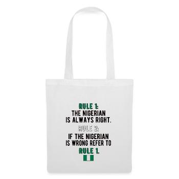 Fier Nigérian Nigeria Racines nigérianes - Sac en tissu - blanc - Devant