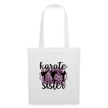 Cadeau de soeur de karaté fier de soeur de karaté - Sac en tissu - blanc - Devant
