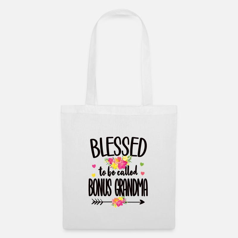 Beste Bonus-Oma Stolze Stiefgroßmutter Geschenk - Stoffbeutel - Weiß