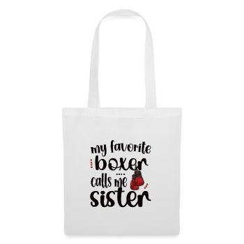 Boxe Sœur Fière Boxe Sœur Boxer Cadeau - Sac en tissu - blanc - Devant