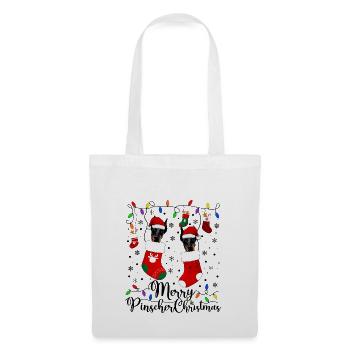 Miniature Pinscher Christmas Min Pin Xmas Gifts - Stoffbeutel - Weiß - Vorne