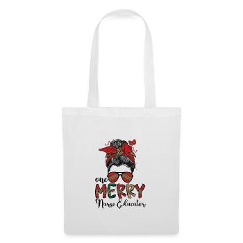 Infirmière enseignante Noël IA Formation en sciences infirmières Noël - Sac en tissu - blanc - Devant