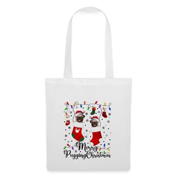 Pug Christmas Gifts Pug Xmas Party Pug Lover - Stoffbeutel - Weiß - Vorne