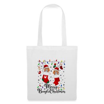 Beagle Christmas Party Beagle Dog Xmas Gifts - Stoffbeutel - Weiß - Vorne