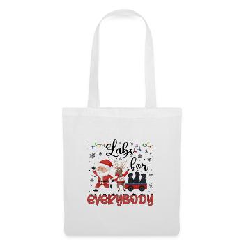 Cadeau de chien d’or de Noël Labrador - Sac en tissu - blanc - Devant