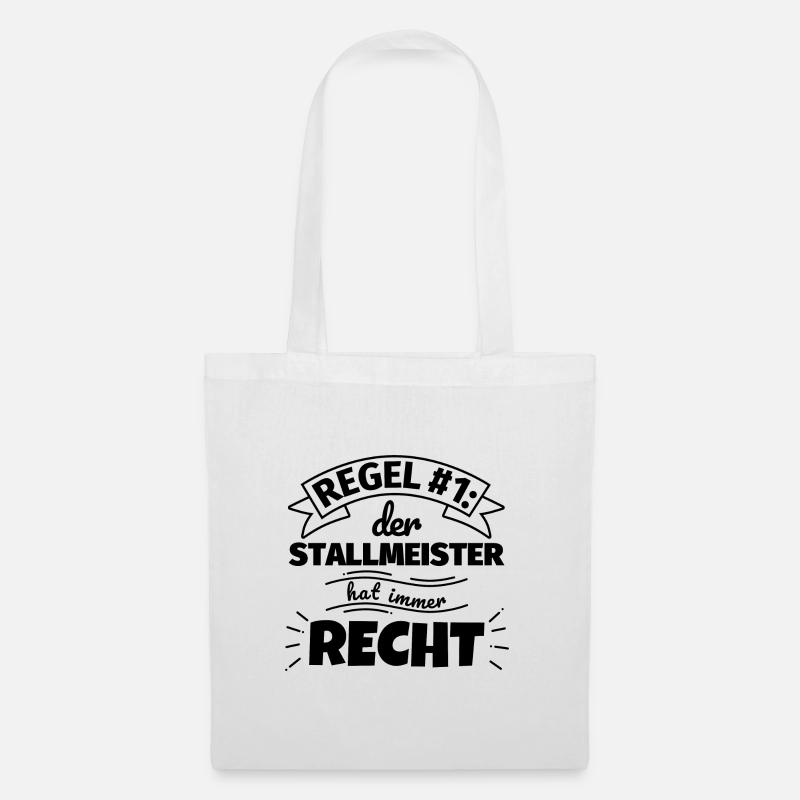 Stallmeister Geschenke – Hat immer Recht - Stoffbeutel - Weiß