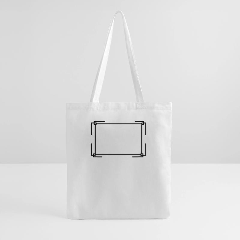 Rectangular frame in black basic text Tote Bag