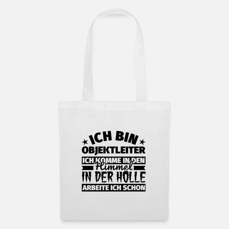 Objektleiter Geschenk lustig Himmel Hölle - Stoffbeutel - Weiß