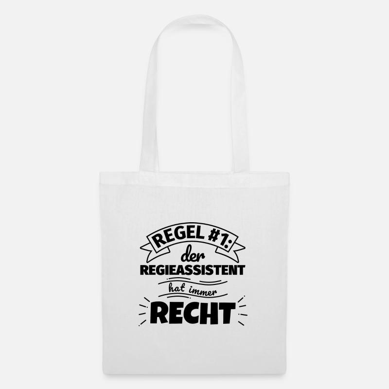 Regieassistent Geschenke – Hat immer Recht - Stoffbeutel - Weiß