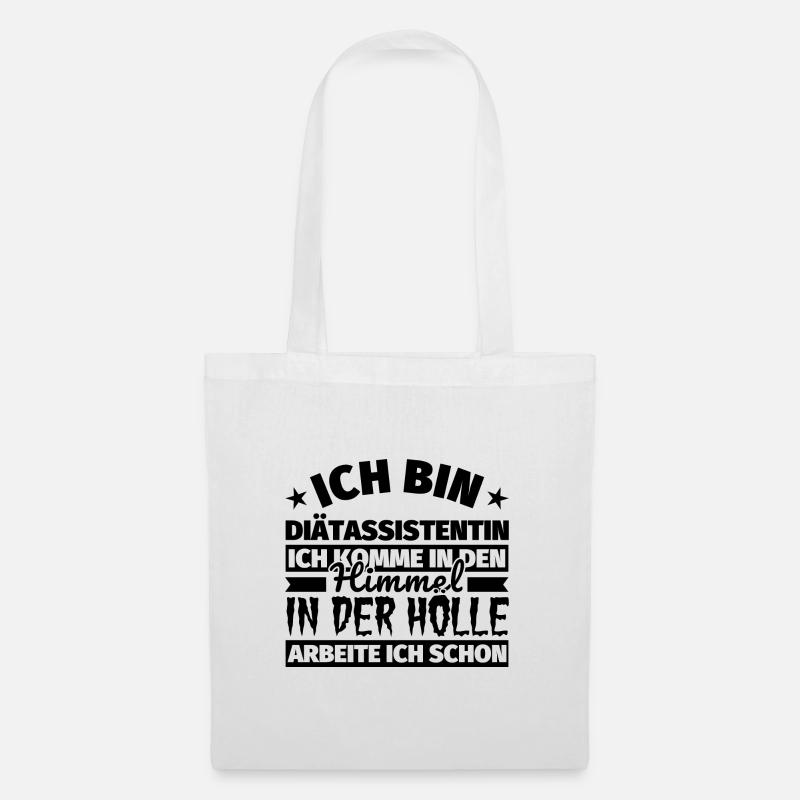 Diätassistentin Geschenk lustig Himmel Hölle - Stoffbeutel - Weiß