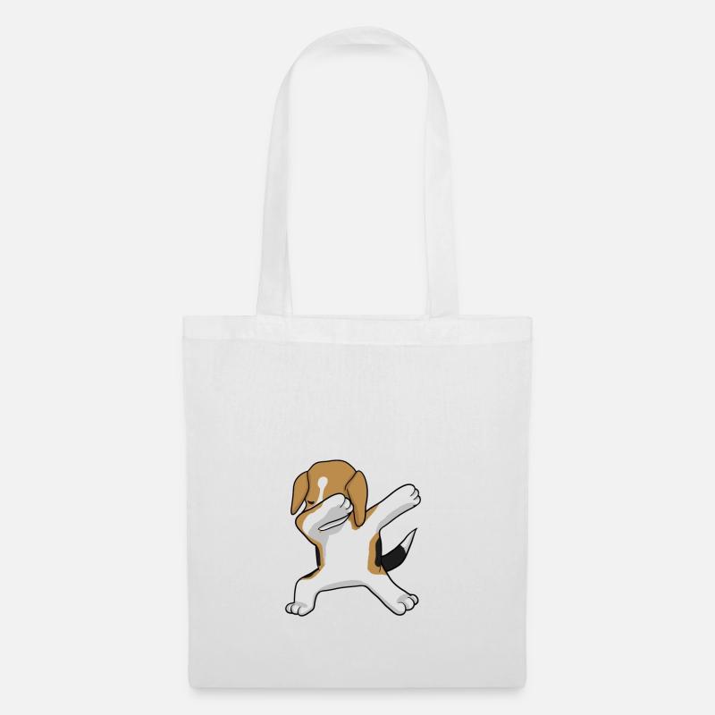 Beagle Dab - dabbing beagle - Stoffbeutel - Weiß