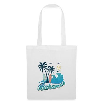 Bahamas Urlaub Sonne Strand - Stoffbeutel - Weiß - Vorne