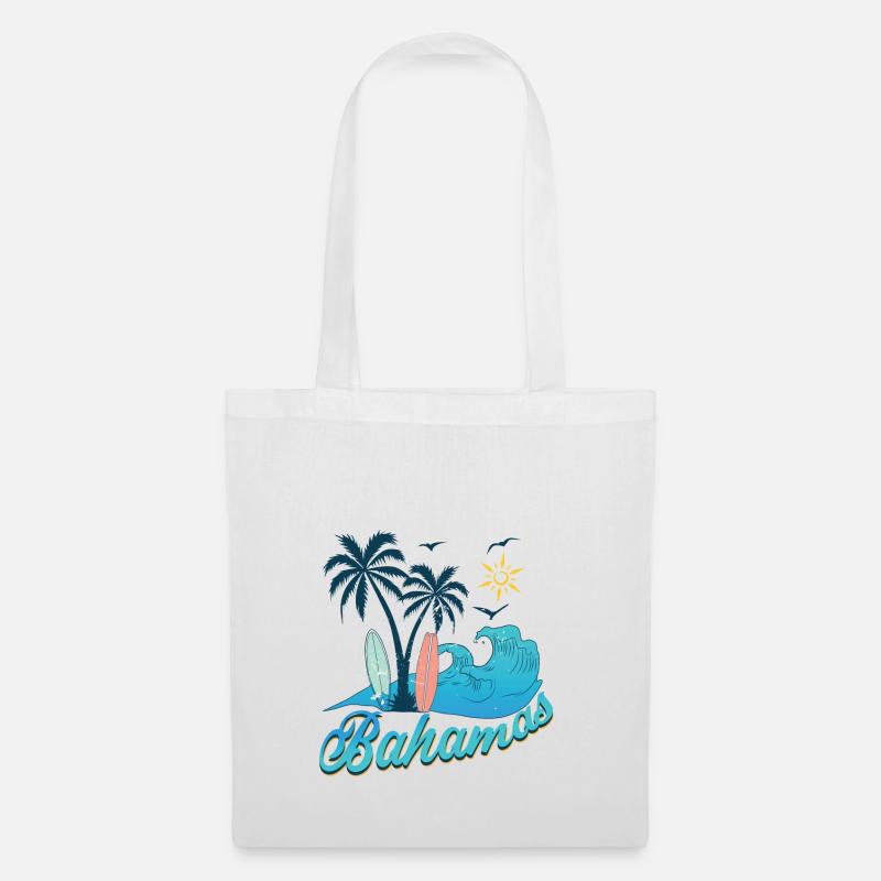 Bahamas Urlaub Sonne Strand - Stoffbeutel - Weiß