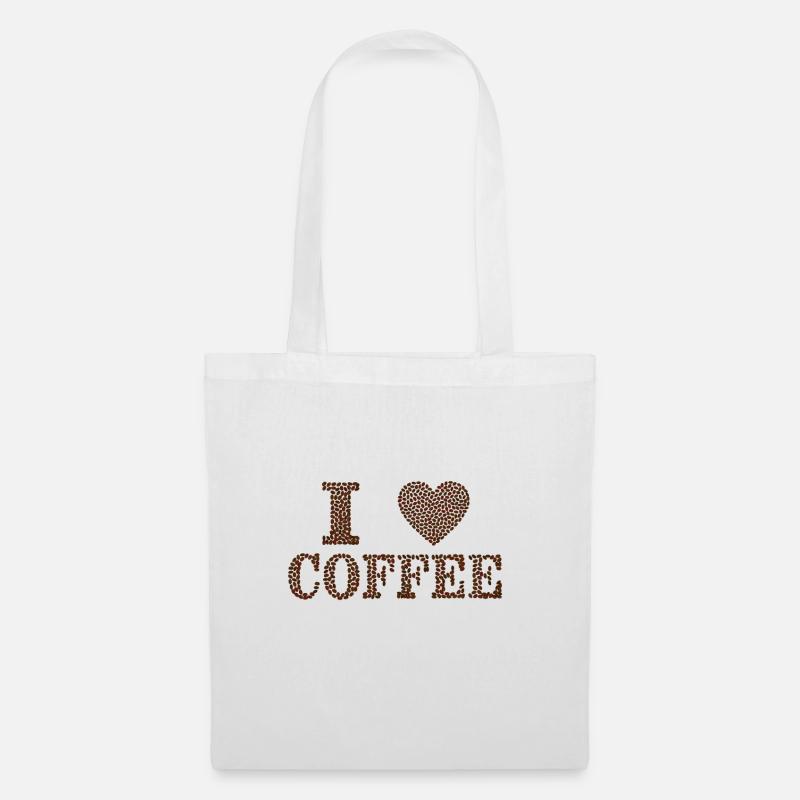I love Coffe - Stoffbeutel - Weiß
