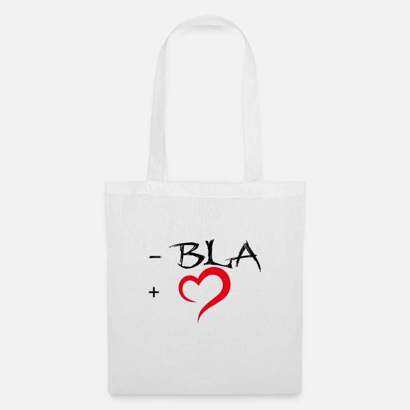 Moins de bla-bla, plus d’amour - Sac en tissu - blanc