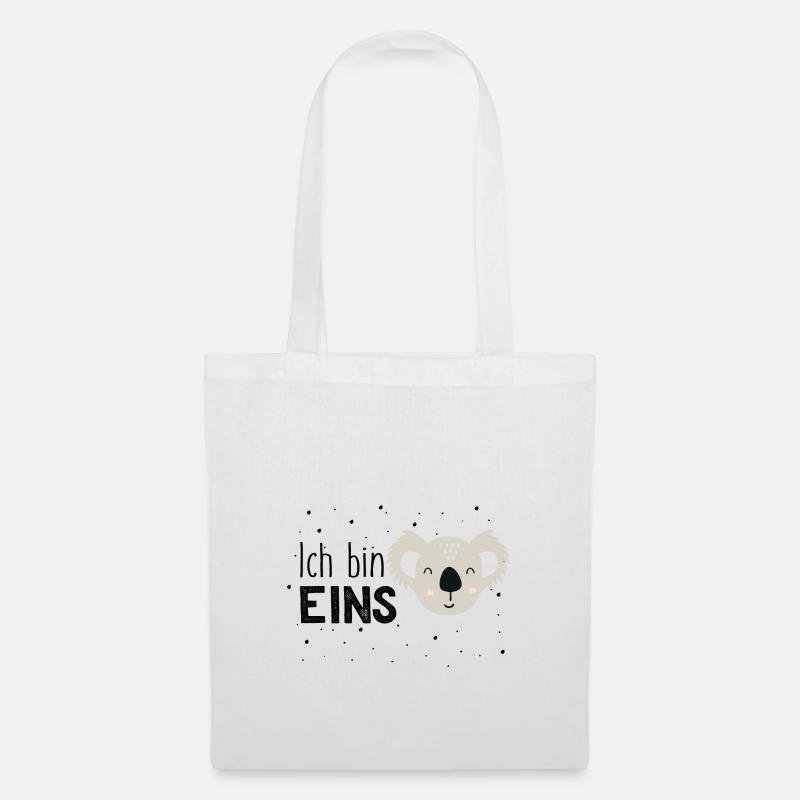 1. Geburtstag, eins, erster, Koala, Birthday - Stoffbeutel - Weiß