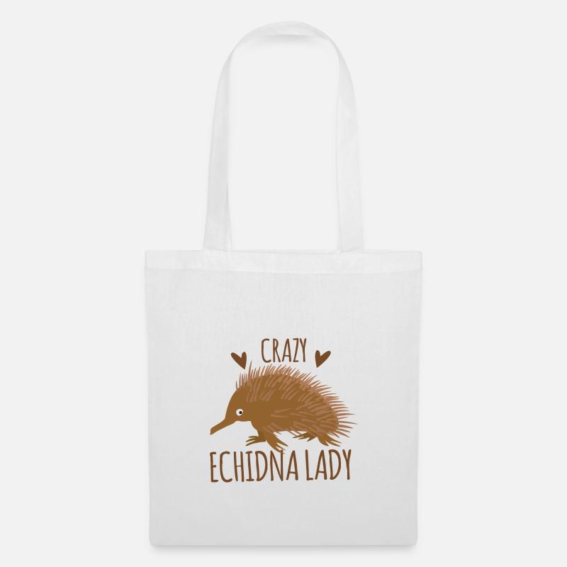 Crazy echidna lady - Tote Bag - white
