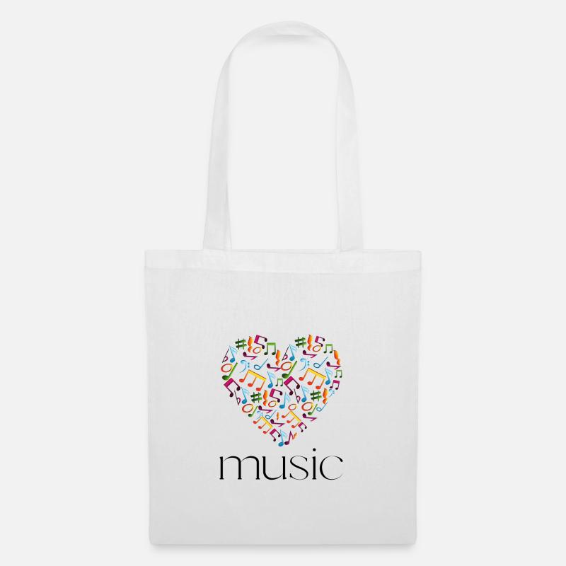 Musik - Stoffbeutel - Weiß