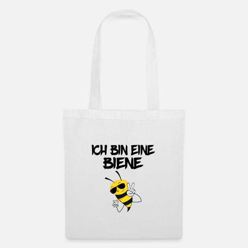 Ich bin eine biene Geschenk Imker Honig Spruch - Stoffbeutel - Weiß