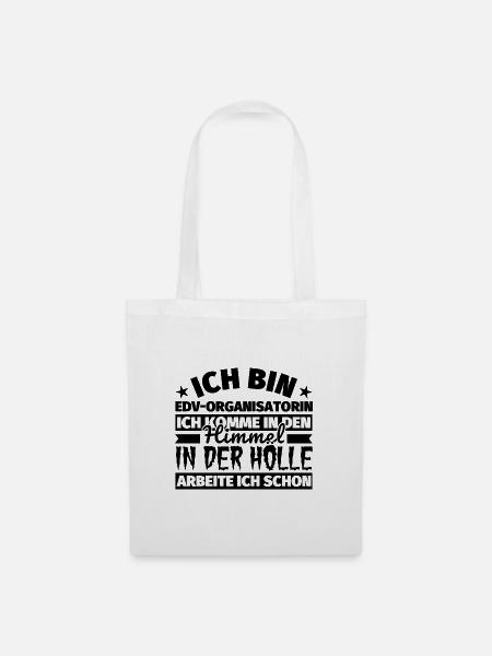 EDV-Organisatorin Geschenk lustig Himmel Hölle - Stoffbeutel - Weiß
