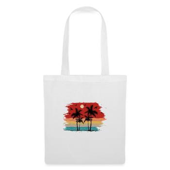 Sunset beach summer gift beach retro - Tote Bag - white - Front