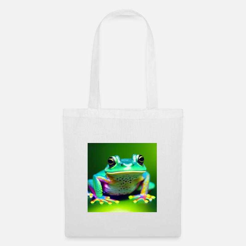 Frosch - Stoffbeutel - Weiß
