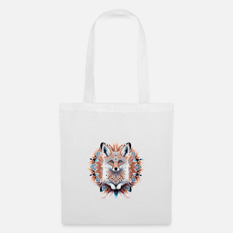 Mandala Fox - Tote Bag - white