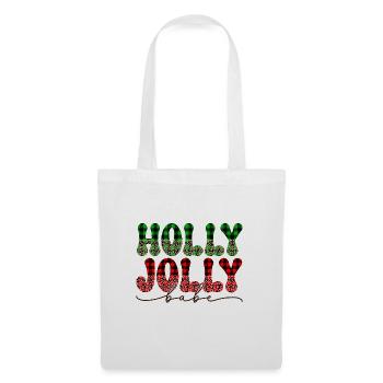 Joyeux Noël, Noël, vacances, jours fériés - Sac en tissu - blanc - Devant