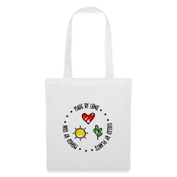 Amour soleil plantes vegan eco durabilité vert - Sac en tissu - blanc - Devant