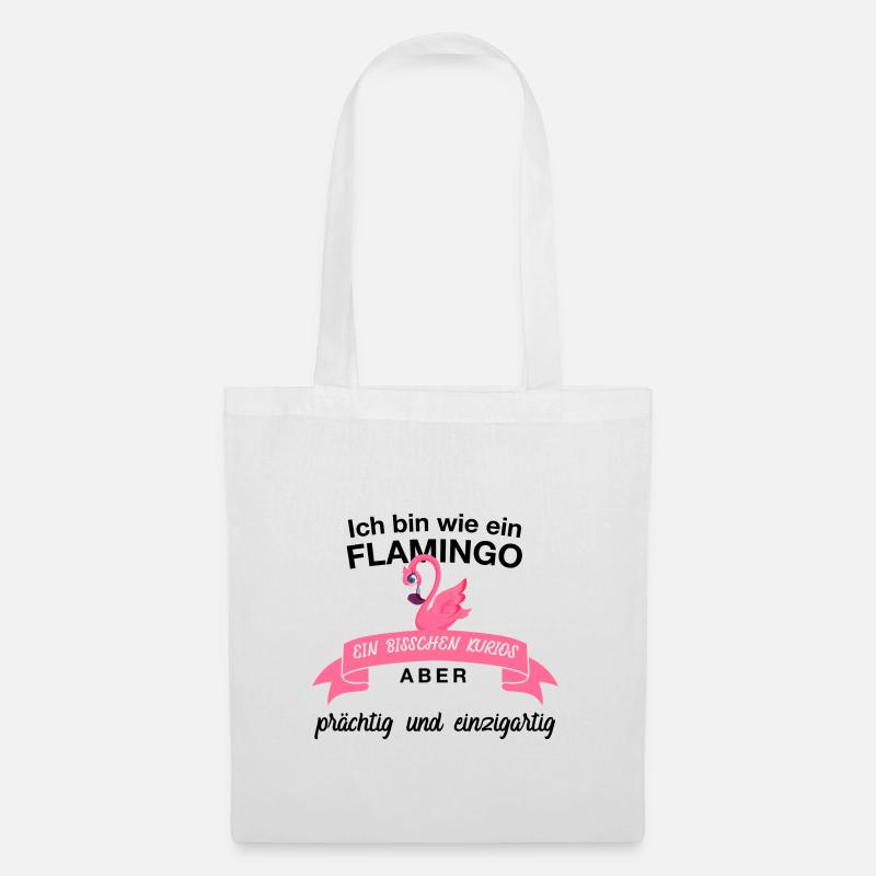 Flamingo - Stoffbeutel - Weiß