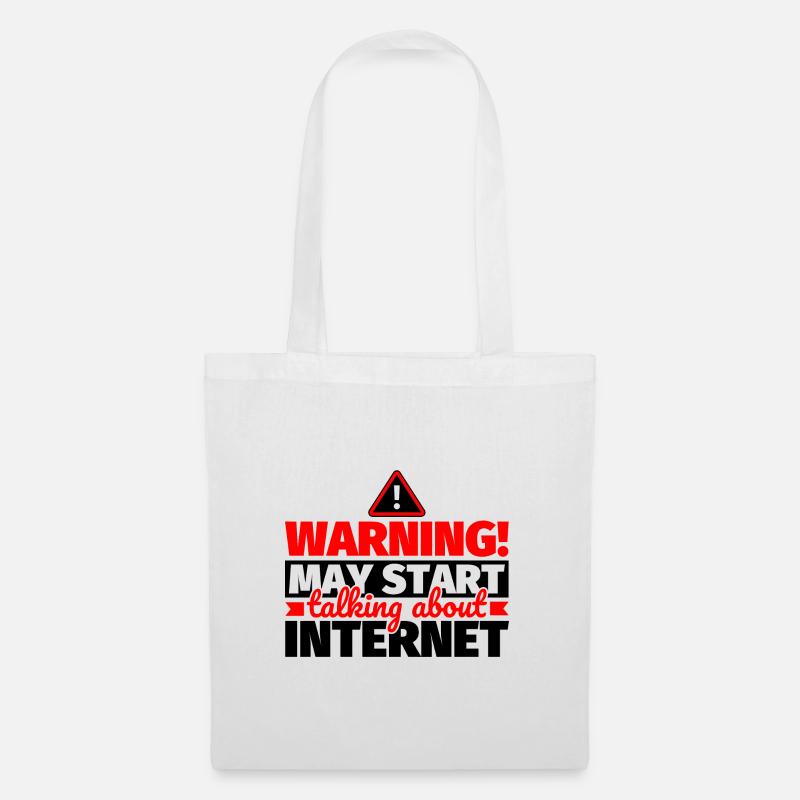 Internet lustiger Spruch - Stoffbeutel - Weiß