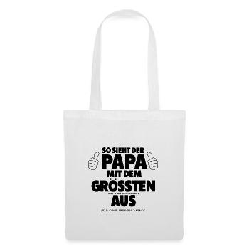 Lustig Dieser Papa hat den Größten Vatertag Spruch - Stoffbeutel - Weiß - Vorne