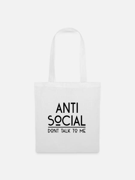 AntiSocial IV B - Stoffbeutel - Weiß