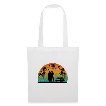 Surf retro sunset - Tote Bag - white - Front