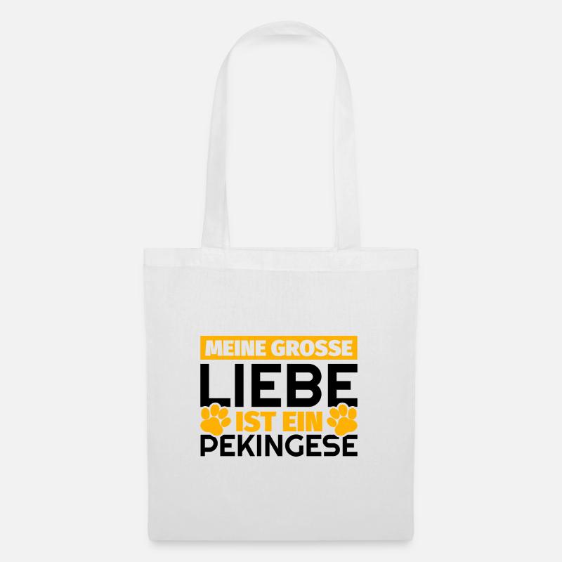 Pekingese Geschenke lustig - Stoffbeutel - Weiß
