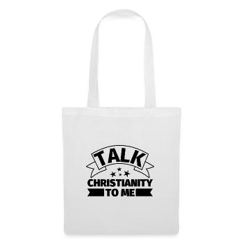 Reden Sie mit mir über das Christentum - Stoffbeutel - Weiß - Vorne