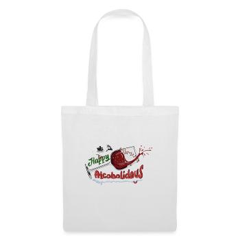 Christmas, wine Christmas, red wine funny wine wine - Tote Bag - white - Front