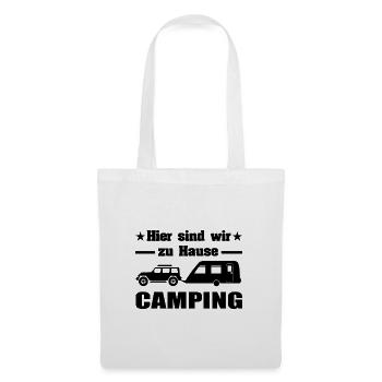 Camping - Stoffbeutel - Weiß - Vorne
