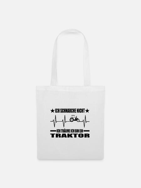 Traktor - Stoffbeutel - Weiß