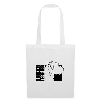 Border Terrier Profil Chiens Chien Wilsigns - Sac en tissu - blanc - Devant