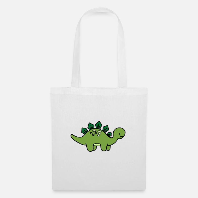Dino Kind Stegosaurus - Stoffbeutel - Weiß