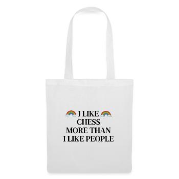 I like chess more than people - Tote Bag - white - Front