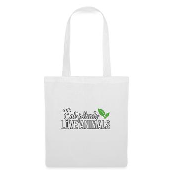 Manger des plantes Mode de vie végétalien - Sac en tissu - blanc - Devant
