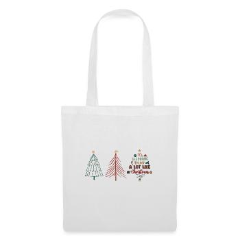 Merry Christmas, Christmas, Ugly Sweater, tree - Tote Bag - white - Front
