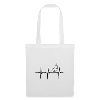 Heartbeat for sailing ships with sails - Tote Bag - white - Front