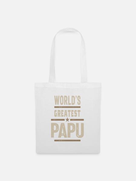 Größter Papu - Stoffbeutel - Weiß