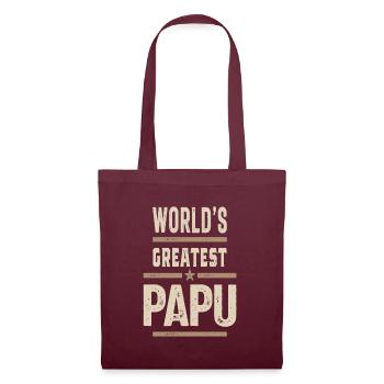 Le plus grand Papu - Sac en tissu - bordeaux - Devant