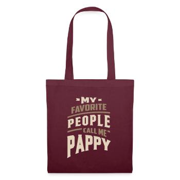 Favorite Pappy - Tote Bag - burgundy - Front