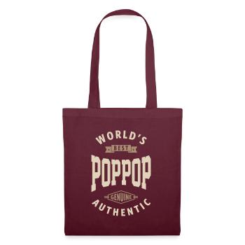 Meilleure pop pop - Sac en tissu - bordeaux - Devant