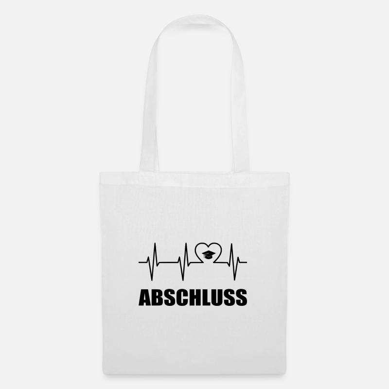 Abschluss - Stoffbeutel - Weiß